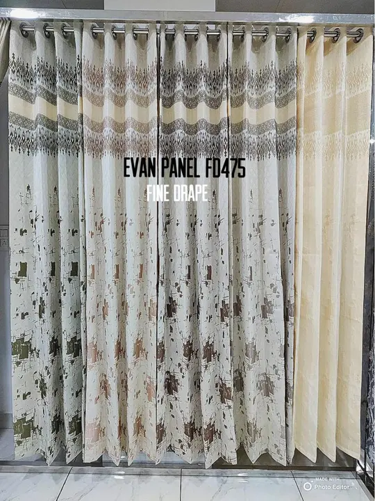 Evan panel curtains  uploaded by Om Shivay Furnishing  on 8/9/2023
