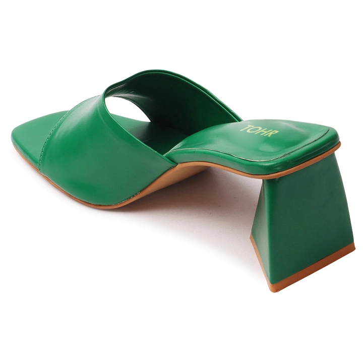 Fancy Green Women Block Heel Slipper  for ladies  uploaded by TOHR on 8/9/2023