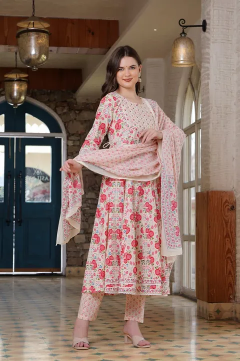 Anar-142 laveena kurti with pant and dupatta uploaded by Classic Collection on 8/10/2023