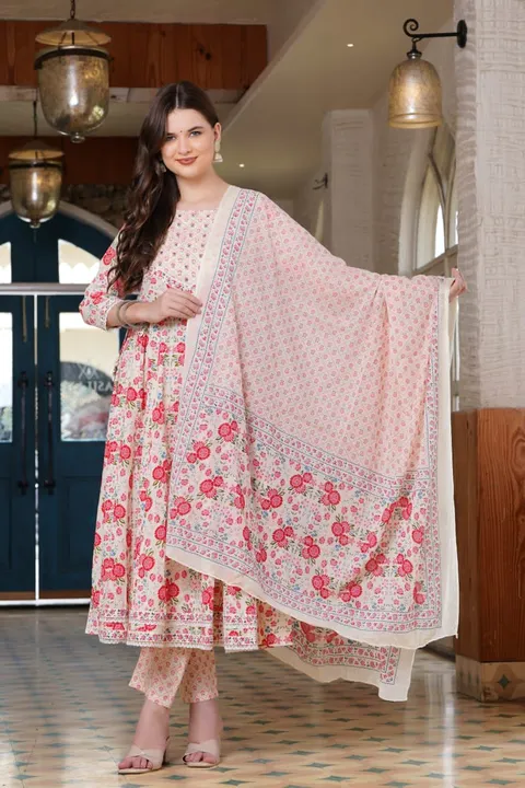 Anar-142 laveena kurti with pant and dupatta uploaded by Classic Collection on 8/10/2023