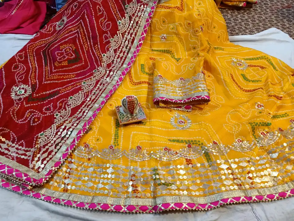 Sale sale sale 
😍😍 *Launching new rajsthani lehnga chunni*🤗😍

*Full stiched with full touch aste uploaded by Gotapatti manufacturer on 8/10/2023