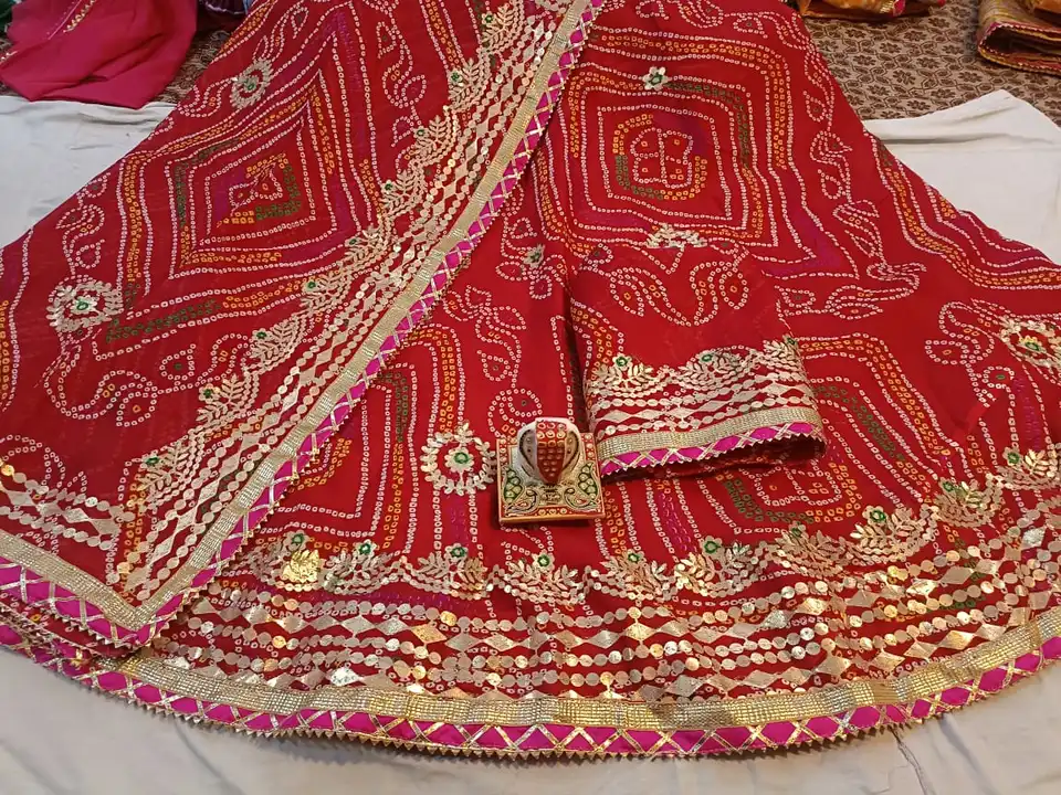 Sale sale sale 
😍😍 *Launching new rajsthani lehnga chunni*🤗😍

*Full stiched with full touch aste uploaded by Gotapatti manufacturer on 8/10/2023