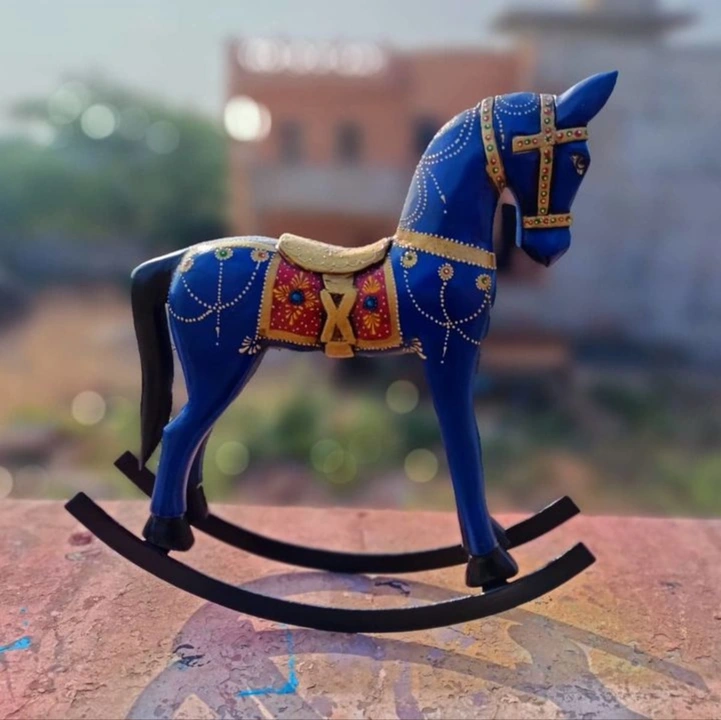 Woodan horse gift itam  uploaded by Puja Art And Craft on 8/10/2023