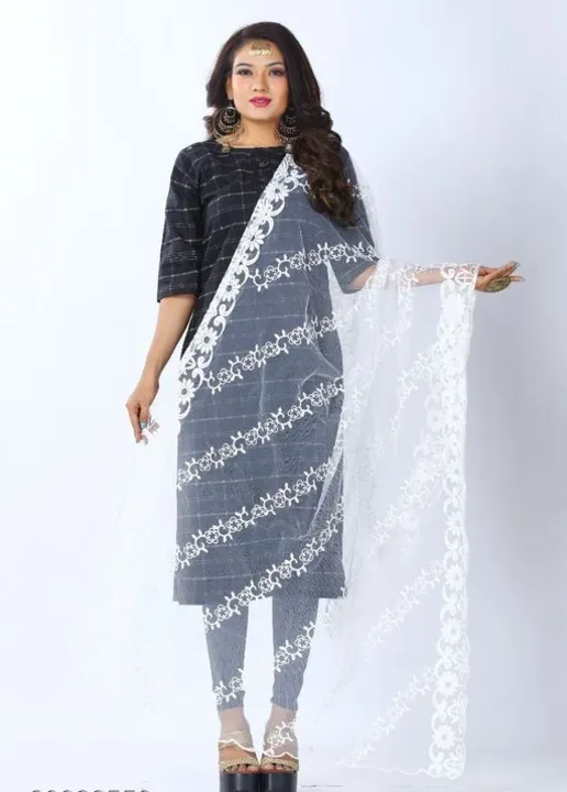 White Embroidery Net Dupatta  uploaded by business on 8/10/2023