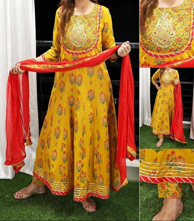 Reyon embroidered kurti with pent and dupatta  uploaded by PANIHARI COLLECTION CENTRE on 8/10/2023