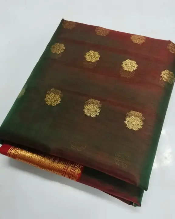 Post image For sale in chanderi handloom saree directly pure katan silk golden work saree heavy border with blouse saree directly weavar purchase wholesale prices available whatsapp no 9039944893