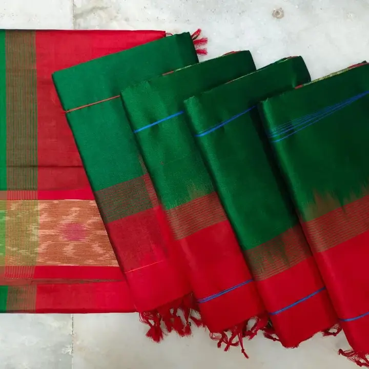 Shreya Pochampally pc heavy border silk Cotton saree with blouse piece
 uploaded by business on 8/10/2023