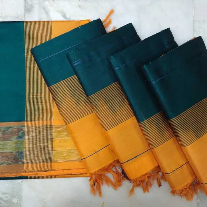 Shreya Pochampally pc heavy border silk Cotton saree with blouse piece
 uploaded by Shv Sh Handloom on 8/10/2023