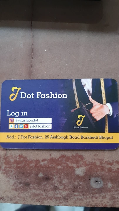 Visiting card store images of J Dot Fashion