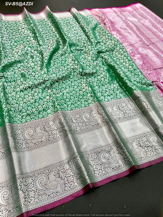 Banarasi handloom tissue silk uploaded by Suyukti Creation on 8/10/2023