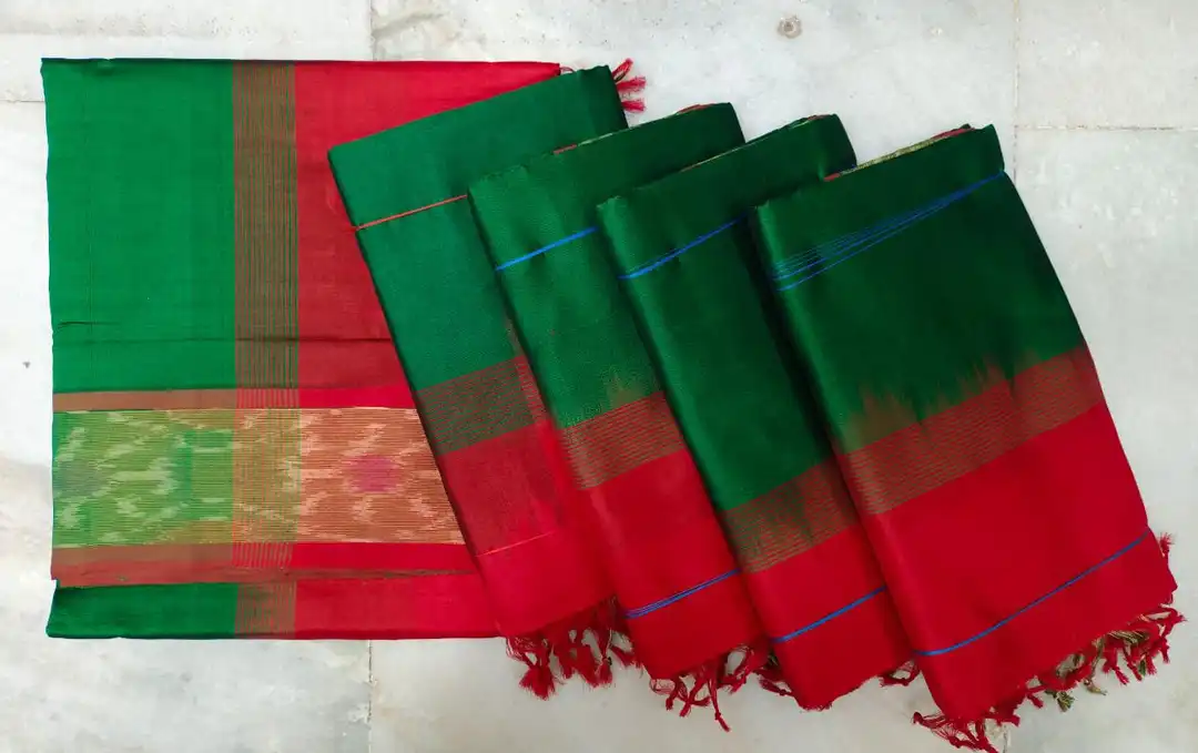 Pochampally silk saree uploaded by business on 8/10/2023