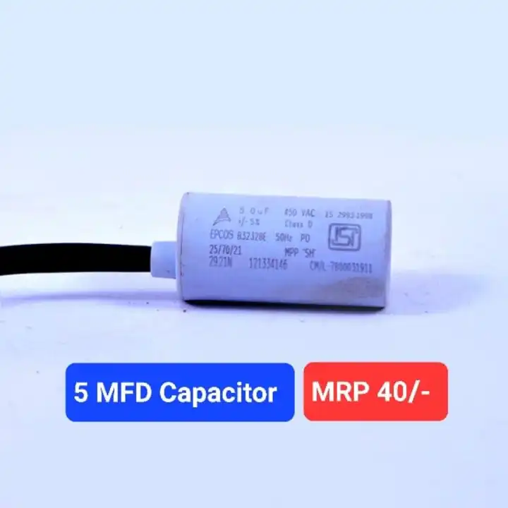 5 MFD Capacitor  uploaded by Spare Part Wala on 8/10/2023