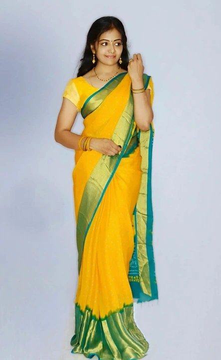 moss chiffon saree uploaded by Dress Warld  on 8/10/2023