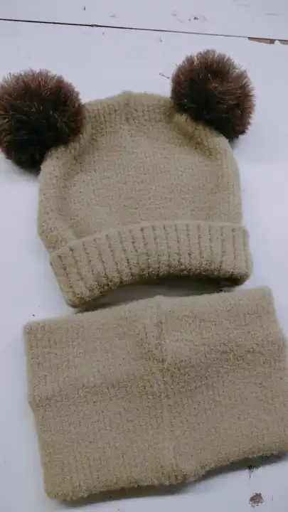 Kids woolen cap baby grils winter cap for women baine cap scarf Sardi ki topi  uploaded by Ns fashion knitwear on 8/10/2023