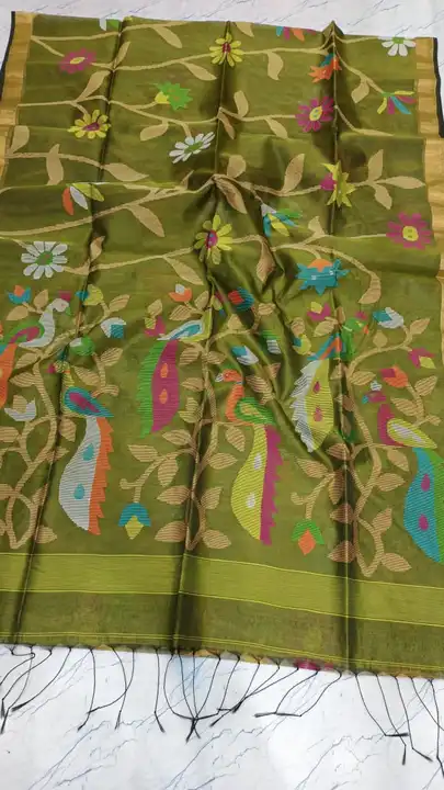 Pure Maslin Jamdhani Allover Saree
 uploaded by BD Textile on 8/10/2023