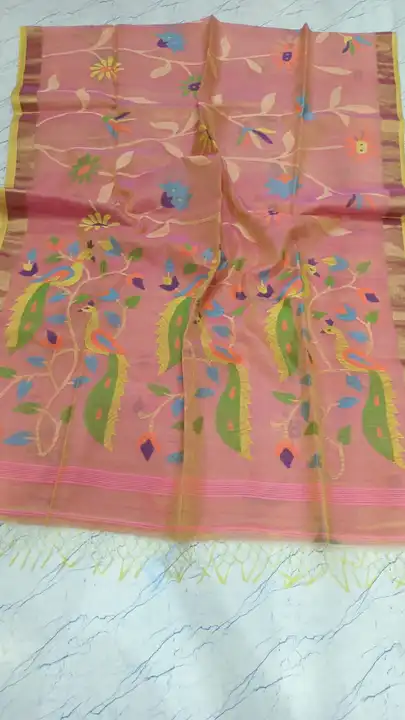 Pure Maslin Jamdhani Allover Saree
 uploaded by BD Textile on 8/10/2023
