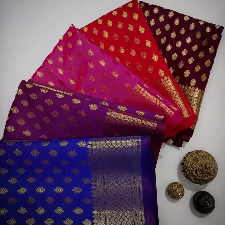 Banarasi semi katan silk sarees uploaded by Ms & sons on 8/10/2023