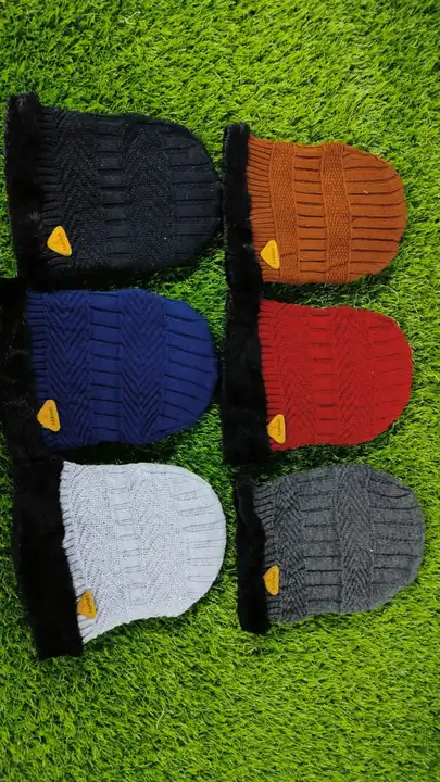 Woolen cap for women baine cap scarf Sardi ki topi winter cap for mand   uploaded by Ns fashion knitwear on 8/10/2023