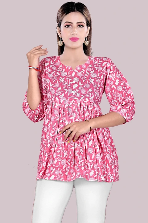 pure Jaiuri Cotton 60-60 Tunic Top uploaded by ANSH MANUFACTURERS on 8/10/2023