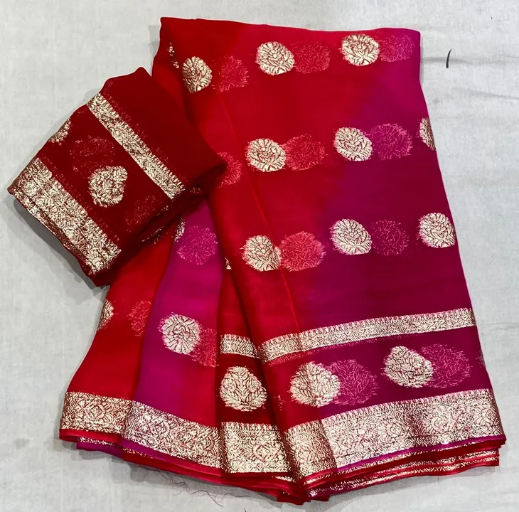 ❤️ *Summerspecialsaree*  

*beautiful color combination Saree for all ladies*

👉keep shopping with  uploaded by Gotapatti manufacturer on 8/11/2023
