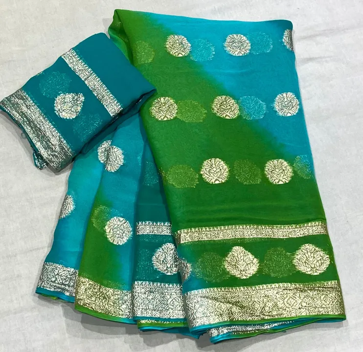 ❤️ *Summerspecialsaree*  

*beautiful color combination Saree for all ladies*

👉keep shopping with  uploaded by Gotapatti manufacturer on 8/11/2023