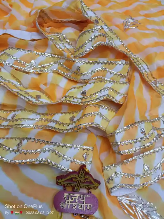 🙏JAI SHREE SHYAM JI🙏
*new Lunching*
🦚🌹🌴🙏🌴🌹🦚🙏🌴🌹
🦚 *Pure cbyc fabric malti lahriya saree* uploaded by Gotapatti manufacturer on 8/11/2023