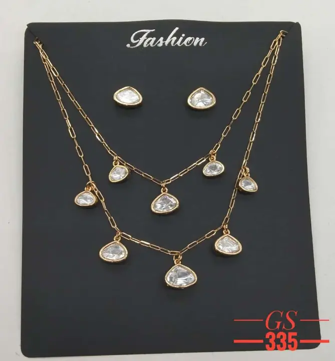 Polki Kundan necklace earrings  uploaded by business on 8/11/2023