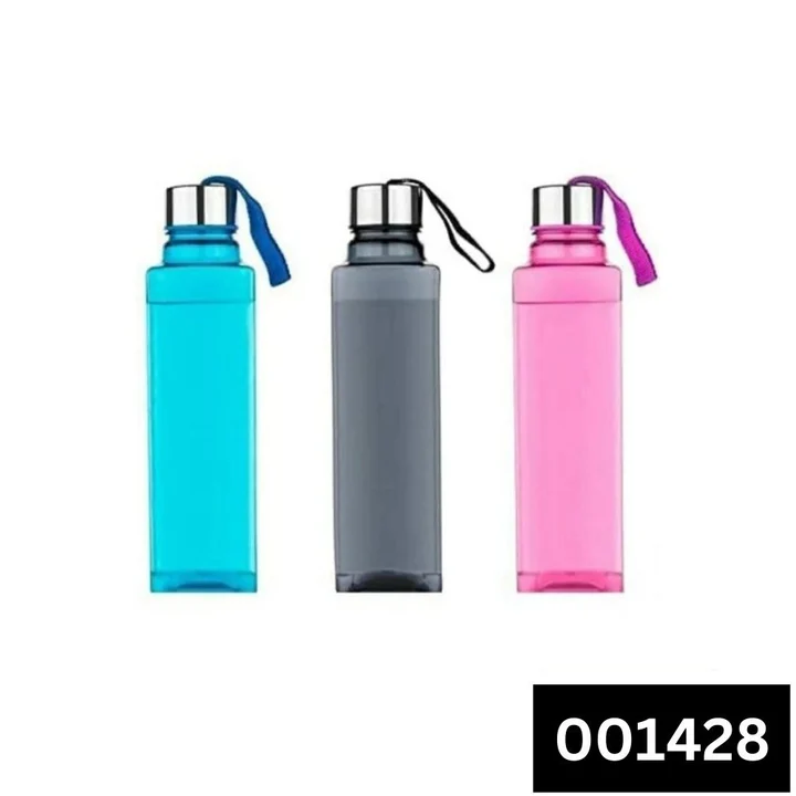 Square water bottle pack of 3 with cash on delivery available  uploaded by The palak trading company on 8/11/2023