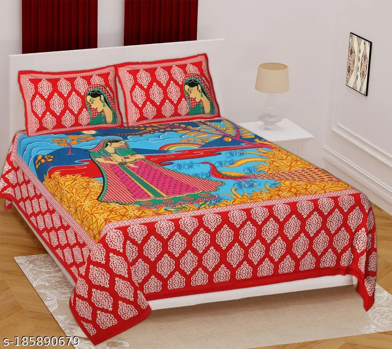 Double bed sheet with two pillow cover uploaded by SATI DHAN LAXMI FAB TAX on 8/11/2023