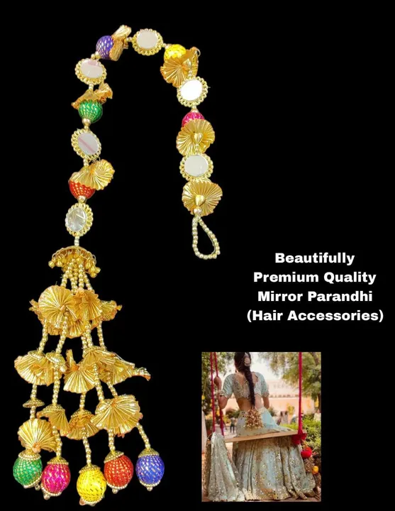 Beautifully Premium Quality Mirror Parandhi Hair Accessories
  uploaded by business on 8/11/2023