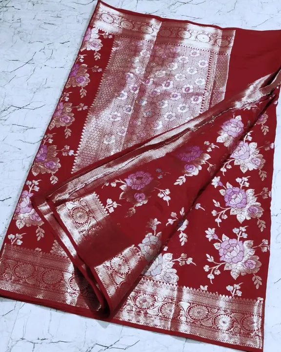 Banarasi hand loom pure chiniya saree uploaded by Bs_textiles7 on 8/11/2023
