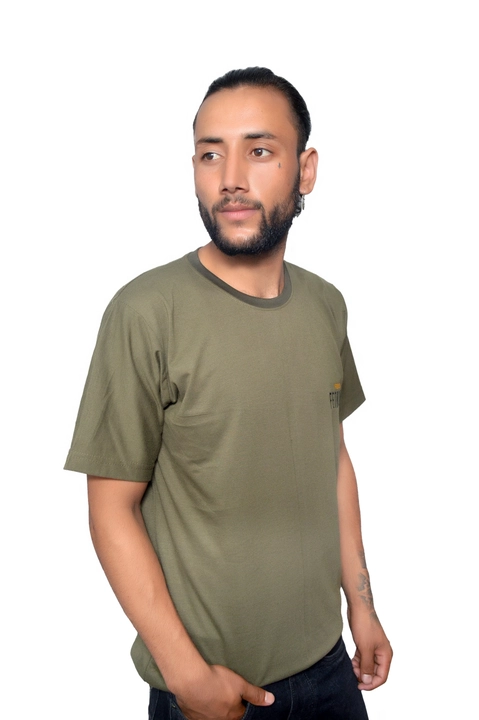 Mens Cotton T Shirt Army Collor uploaded by Modern Choice on 8/11/2023