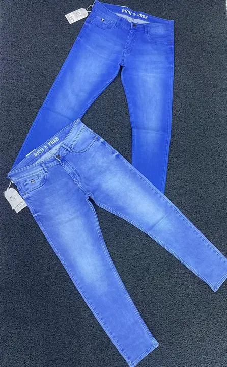 Electric blue jeans uploaded by Rehan collection on 8/11/2023