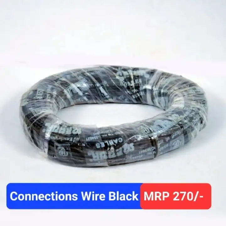 Connections Wire Black uploaded by Spare Part Wala on 8/11/2023