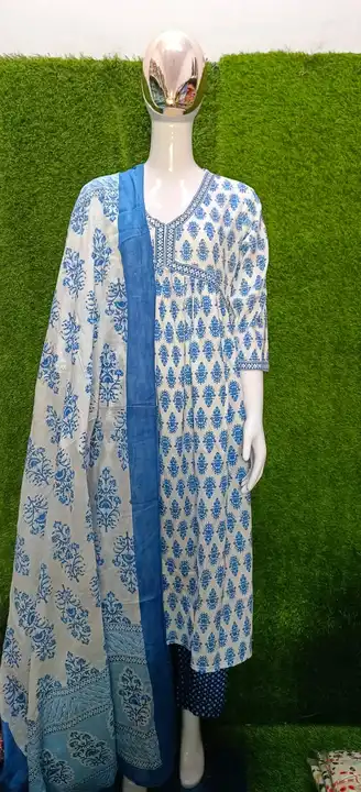 3 pcs kurti with dupatta and salwar  uploaded by Rohit creation on 8/11/2023