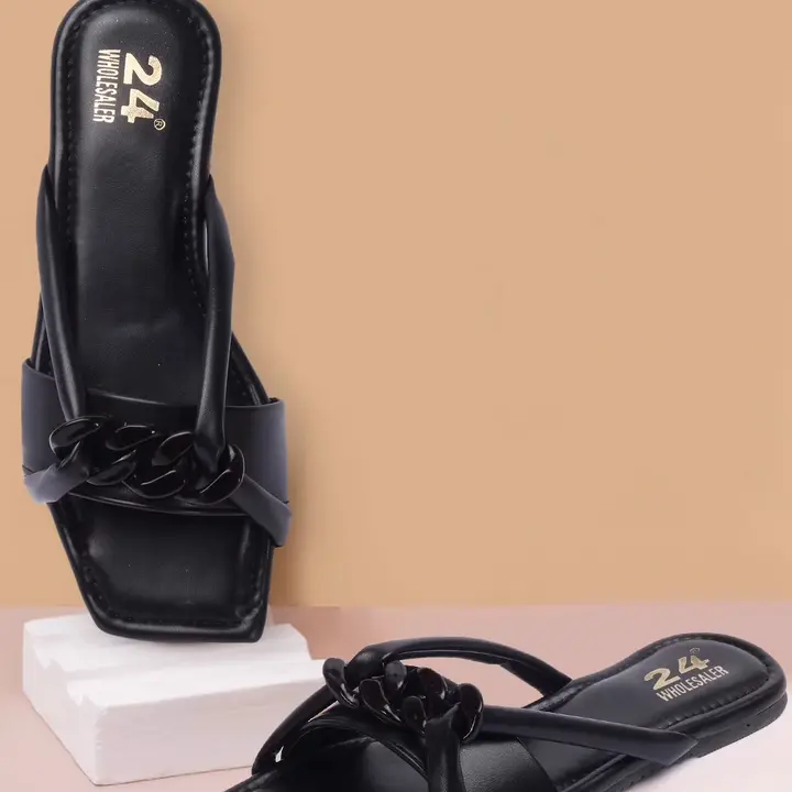 
Fancy Black Women Flats Slippers With Buckle Chappal For Ladies uploaded by business on 8/11/2023