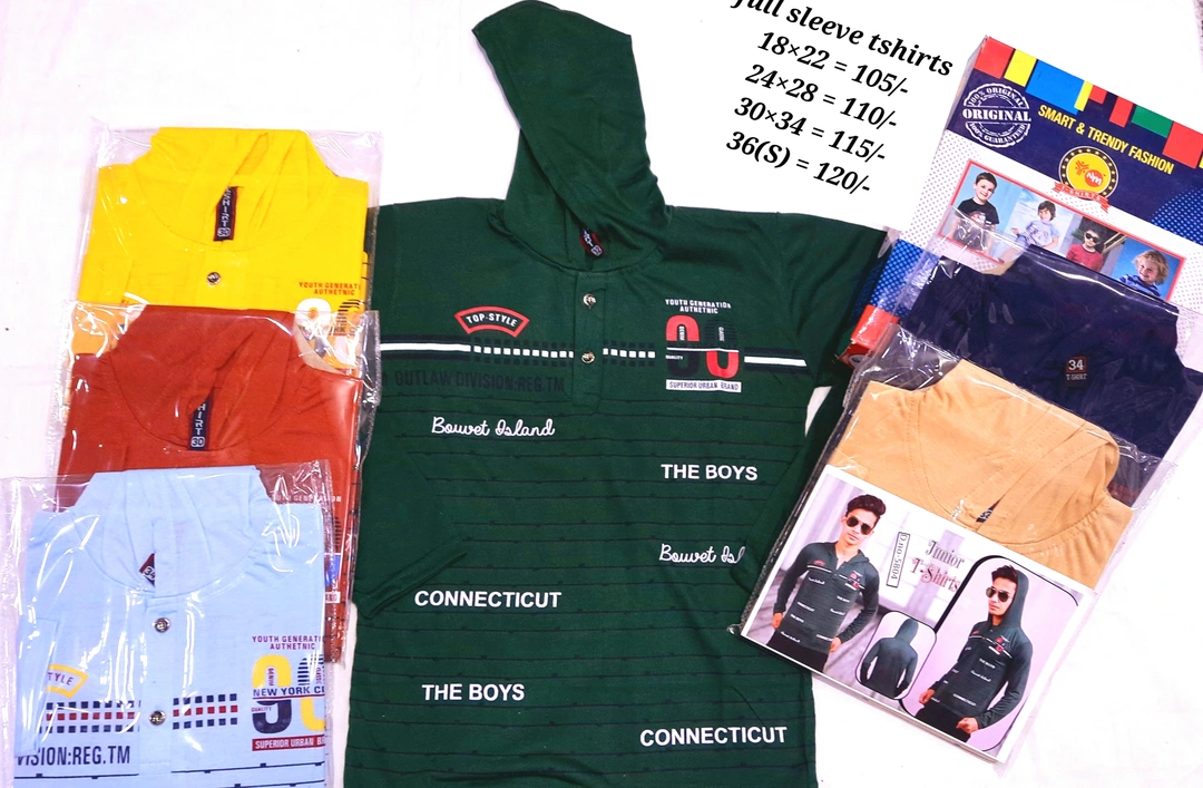 Boys Tshirt (Full sleeve) uploaded by RISHABH TRADERS on 8/11/2023