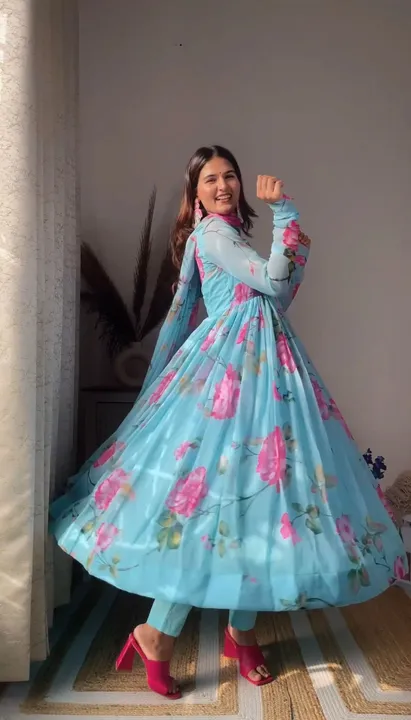 *Launching new designer Anarkali suit* uploaded by business on 8/11/2023