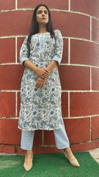 New Cambric Cotton Kurta Sets uploaded by business on 8/11/2023