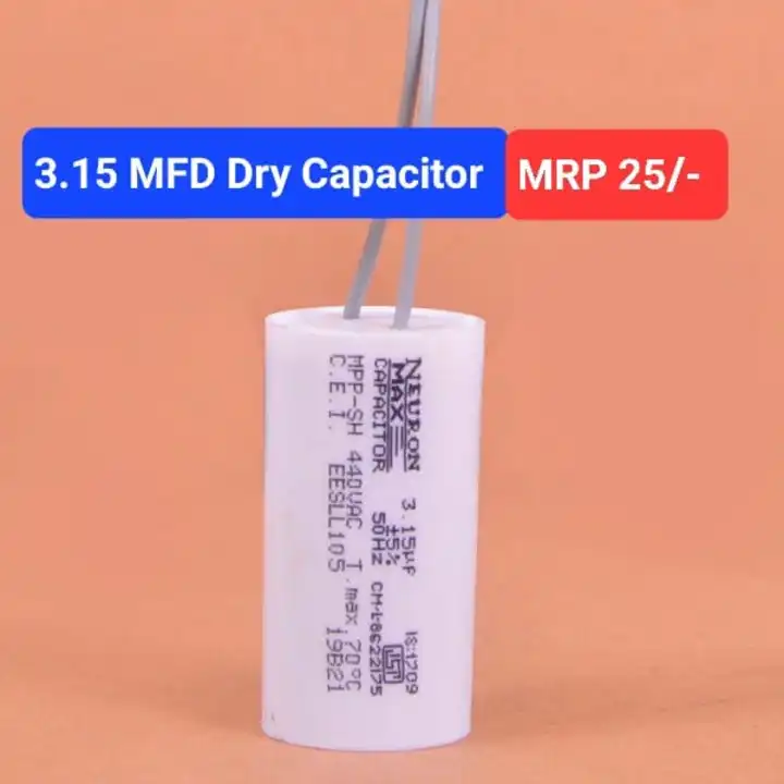 3.15 MFD Dry Capacitor  uploaded by Spare Part Wala on 8/11/2023