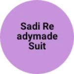 Business logo of Sadi readymade suit