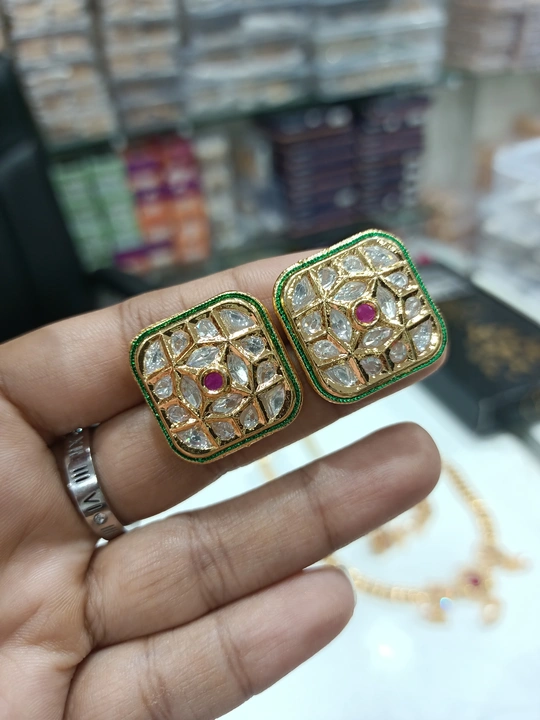 Kundan earrings  uploaded by Luxury_lookalikes on 8/11/2023