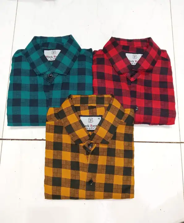 Cotton check size.m.l.xl uploaded by Amaan garments  on 8/11/2023