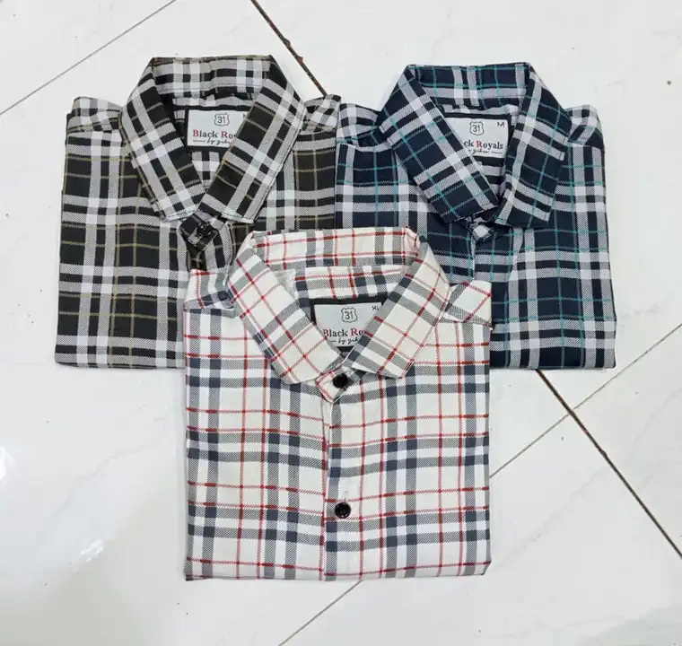 Cotton check size.m.l.xl uploaded by Amaan garments  on 8/11/2023