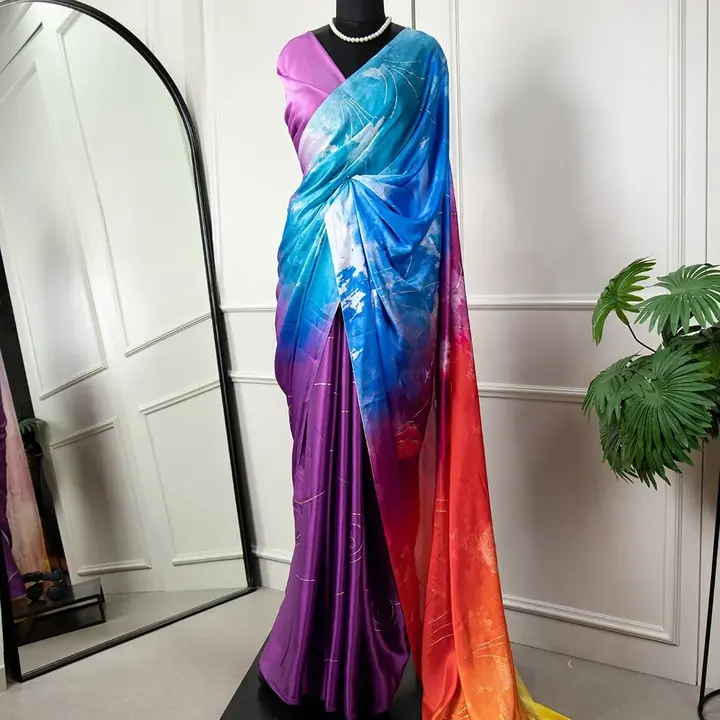 Digital print silk saree uploaded by business on 8/11/2023