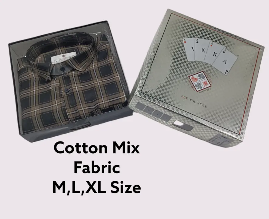 ♦️♣️1KKA♥️♠️ EXCLUSIVE BOX PACKING COTTON MIX CHECKERED SHIRTS FOR MEN uploaded by business on 8/11/2023