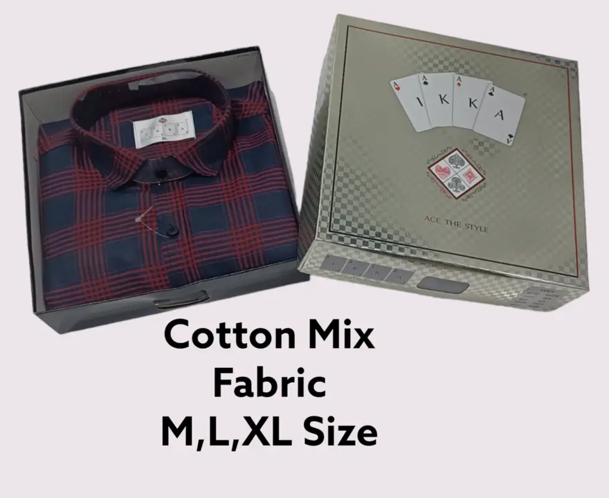 ♦️♣️1KKA♥️♠️ EXCLUSIVE BOX PACKING COTTON MIX CHECKERED SHIRTS FOR MEN uploaded by Kushal Jeans, Indore on 8/11/2023