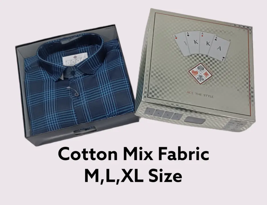 ♦️♣️1KKA♥️♠️ EXCLUSIVE BOX PACKING COTTON MIX CHECKERED SHIRTS FOR MEN uploaded by business on 8/11/2023