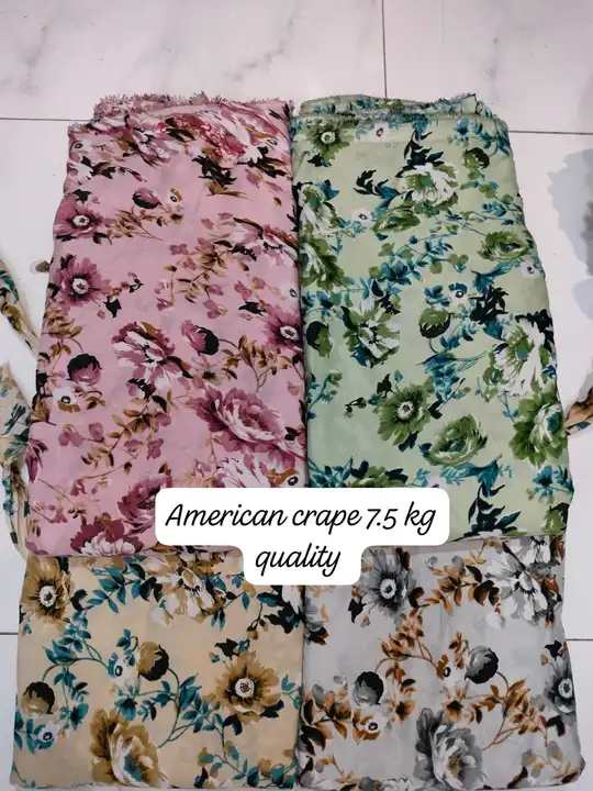 American crepe print  uploaded by Globle fashion on 8/11/2023