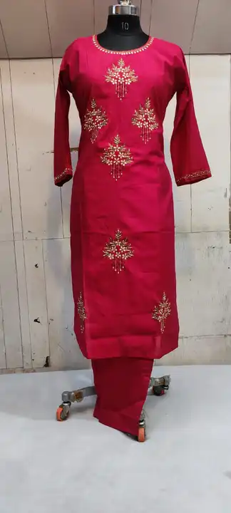 Kurti with pent with handwork uploaded by business on 8/11/2023